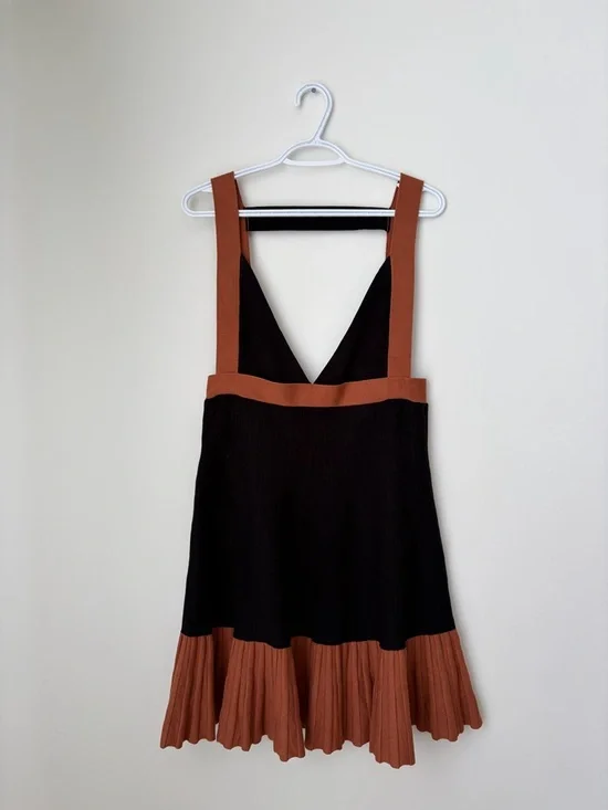 Anthropologie Pleated Knit Suspender Dress - Picture 5 of 8